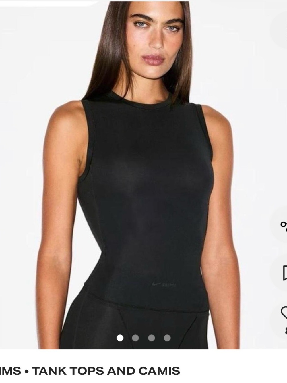 NikeSKIMS  Weightless Layers Sleeveless Top XXS black